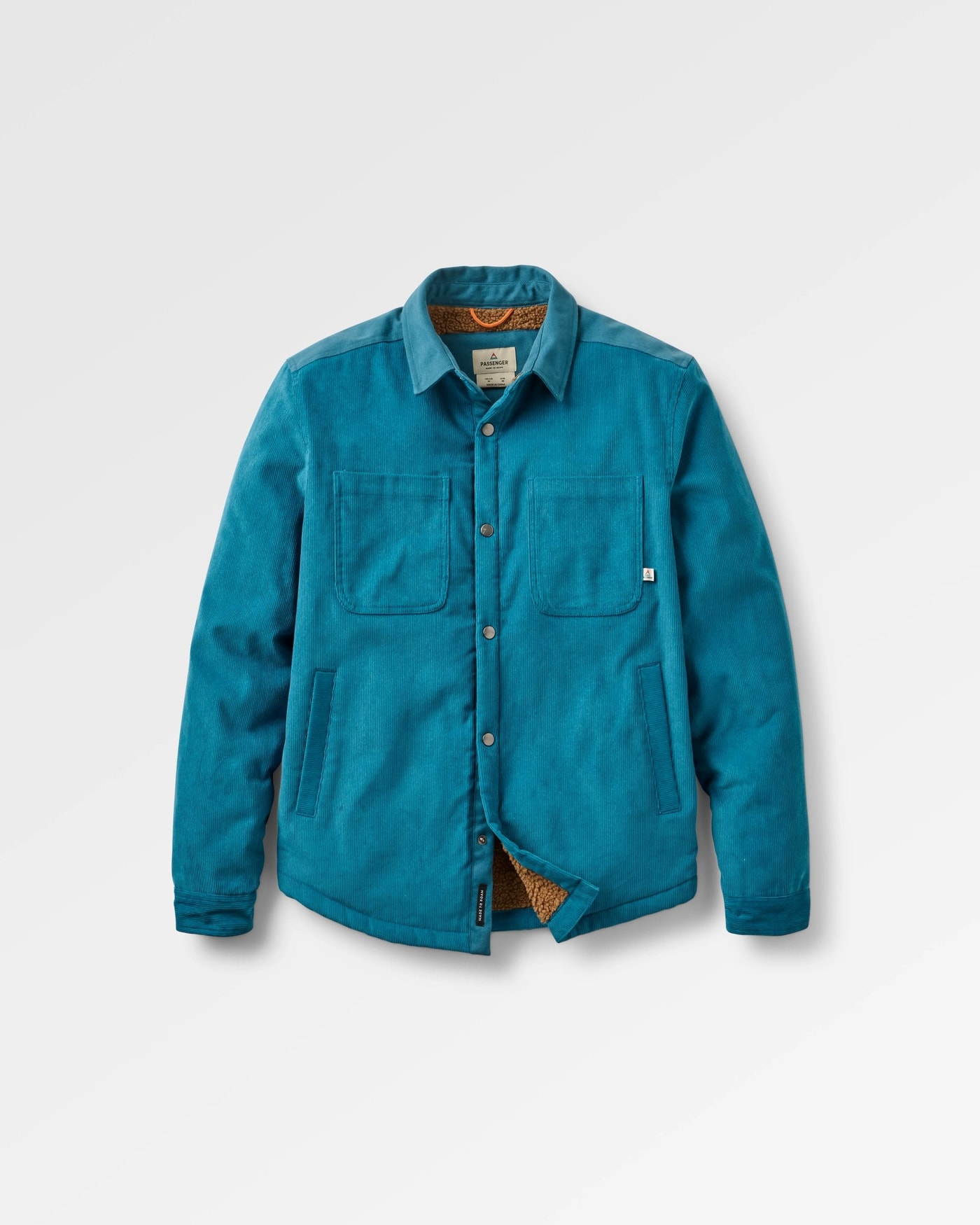 Catalog product source: Passenger: Blue sherpa-lined cord overshirt