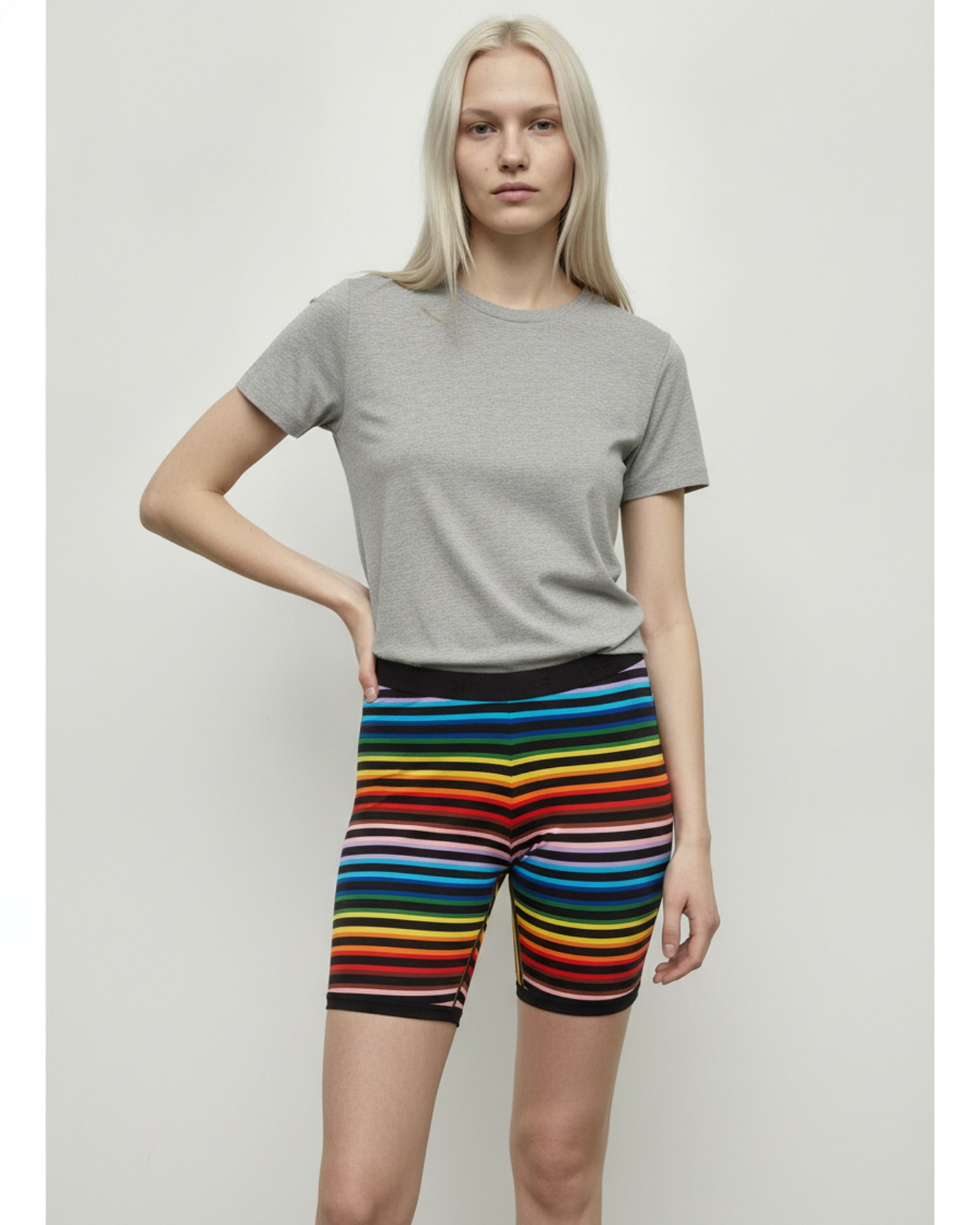 AI-generated product photo: TomboyX: Progress Pride striped boxer briefs