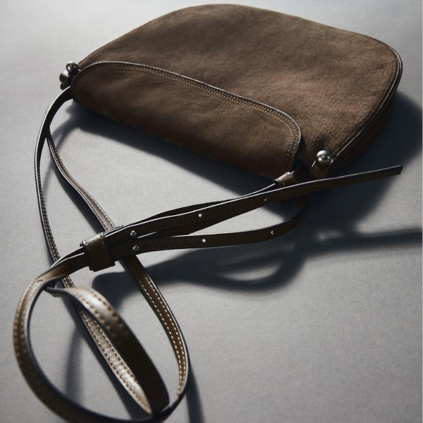 Flat-lay product image of a handbag uploaded to myAIwear